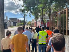 Equipe do vereador Ramiro Rosário acompanhou visita técnica no 4º Distrito para preparar o Saint Patrick's Day de 2025. (Foto: Giovani Gafforelli)