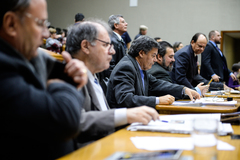 Vereadores em momento de votação no Plenário Otávio Rocha