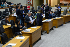 Plenário Otávio Rocha, na Câmara Municipal de Porto Alegre, durante sessão plenária (Foto arquivo)