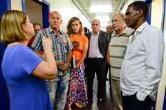 Dinho, Sofia, Dr. Raul, Pujol e Tarciso prometeram encaminhar demandas  Foto: Matheus Piccini/CMPA