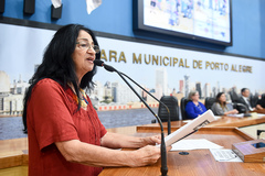 Jussara é autora da lei que inclui o tema da violência contra a mulher nos currículos Foto: Ederson Nunes/CMPA