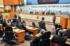 O Plenário Otávio Rocha em sessão Foto: Guilherme Almeida/CMPA
