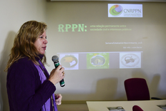  Lisiane Becker, da ONG Mira-Serra, falou sobre as RPPNs