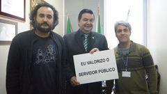 Professor Wambert com os servidores Jose Augusto Marchand Castro e João Marcelo Osório. 