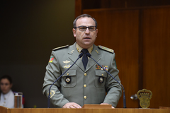 Coronel Andreis Dal Lago agradeceu a homenagem da Câmara