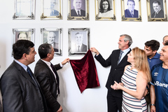Trogildo e Pinheiro descerraram a foto oficial na Galeria de Presidentes da Câmara