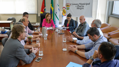 Presidente da Câmara, vereadora Mônica Leal (PP), reuniu o grupo diretivo da Casa