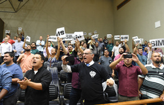 Motoristas acompanharam votações no plenário Otávio Rocha