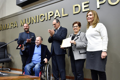 Homenagem à FEAPAES-RS na Semana Municipal da Pessoa com Deficiência. 
