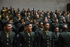 Fanfarra do Exército participou da homenagem no Plenário Otávio Rocha