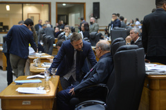 Plenário Otávio Rocha da Câmara Municipal durante a sessão ordinária desta segunda-feira