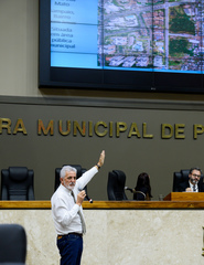 Audiência Pública discutiu em outubro projeto que declara como AEIS I área localizada na Vila Mato Sampaio. Na foto, o vereador Engenheiro Comassetto.