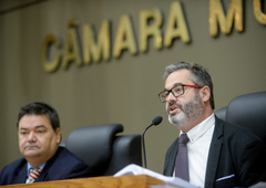 Vereadores Professor Wambert (PL) e Roberto Robaina (PSOL)