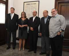Presidente e vice do Legislativo foram recebidos pelo presidente do Correio do Povo, Sidney Costa, e pelo diretor de Redação, Telmo Flor