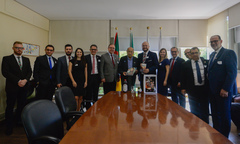 Grupo foi recebido no Salão Nobre Dilamar Machado