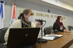 Lourdes Sprenger (MDB, à frente) presidirá o Conselho, tendo Daiana Santos (PCdoB) como vice