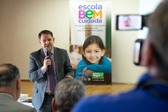 Presidente Hamilton Sossmeier participa do lançamento do Programa Escola Bem-Cuidada.