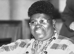Teresa Franco, primeira mulher negra eleita vereadora em Porto Alegre, com mandato entre os anos de 1997 a 2000, também conhecida pelo apelido "Nega Diaba".