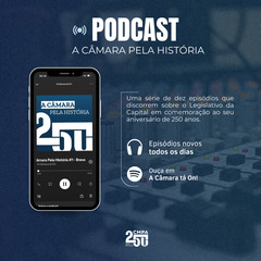 Câmara lança podcast para contar sobre a trajetória do Legislativo
(Arte: Nikolle Marques/CMPA)