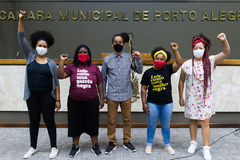 Vereadoras e vereador da chamada Bancada Negra eleita em 2020: Karen Santos, Laura Sito, Bruna Rodrigues, Daiana Santos e Matheus Gomes