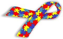 Laço colorido é o simbolo mundial do autismo