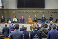 Sessão seolene de outorga do título de cidadão de porto alegre ao vice-governador Gabriel Vieira de Souza.