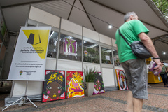 Estande da Câmara Municipal na Feira do Livro de Porto Alegre.