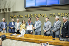 Sessão Solene de Outorga do Titulo de Cidadão de Porto Alegre ao senhor Ciarlo Barragana Fonseca, proposto pelo vereador Márcio Bins Ely.